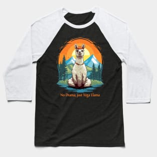 No Drama Just Yoga Llama | Unisex Tshirt | Llama Meditation | Nice Gift For All Yoga Lovers Baseball T-Shirt